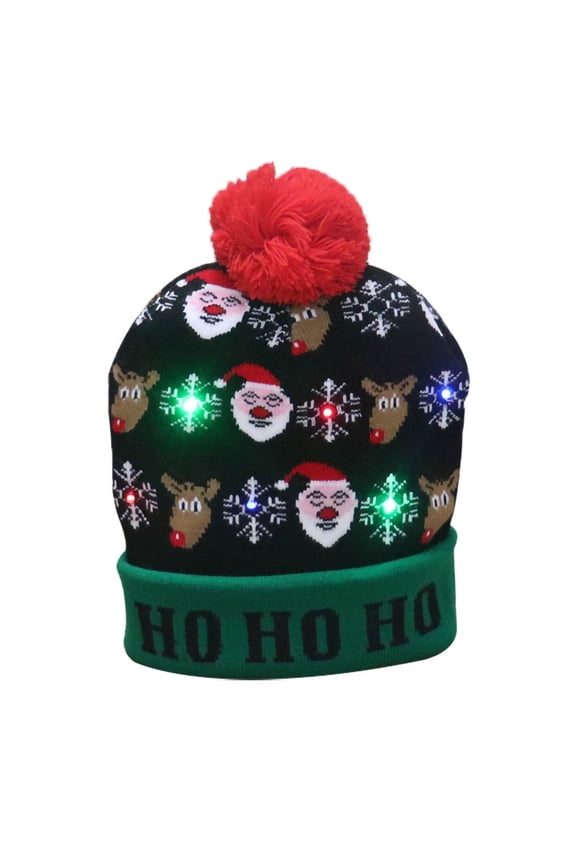 Santa Hat Santa Hat Holiday for Adults Unisex Comfort Xmas LED Light-up Christmas Hat for Festive Party Christmas Hat