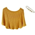 thumbnail image 1 of DJN Shawls And Wraps For Evening Dresses Women's Elegant Shawl Wraps Soft Open Front Poncho Sweater for Spring Fall Winter 2026 Yellow One Size, 1 of 8