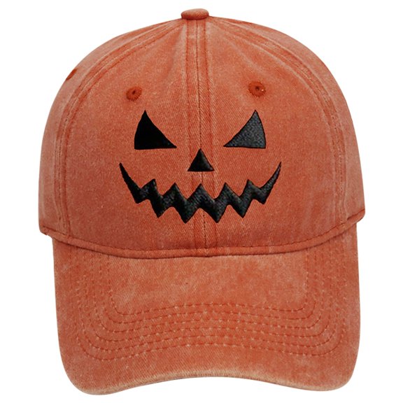 DJN Trucker Hat Pumpkin Head Halloween Baseball Cap (Customizable Design) Hats for Men Women