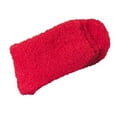 thumbnail image 1 of DJN Women's Solid Color Coral Fleece Socks - Cozy Cotton Knit Ankle Socks Red, 1 of 2
