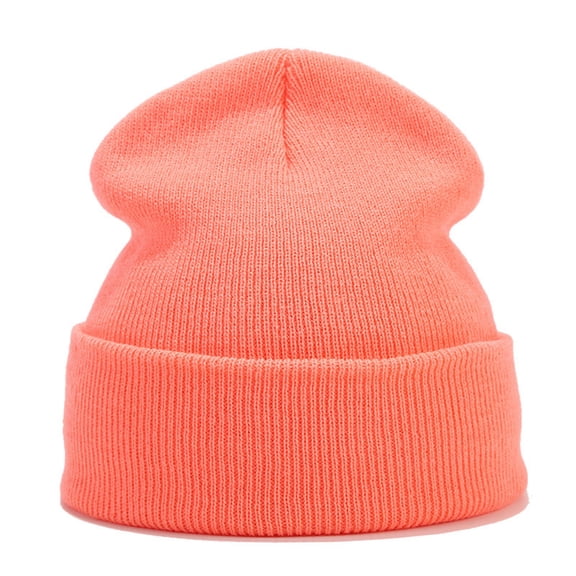 DJN Women's Solid Color Skull Knit Beanie Winter Warm Hat for Cold Weather Rose Gold A
