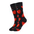 thumbnail image 1 of DJN Women's Valentine's Day Knee High Socks Heart Print Cotton Socks for Wife Black One Size, 1 of 5