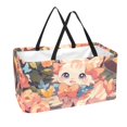DJROW Colorful Cartoon Kitten Reusable Grocery Bag Portable Folding