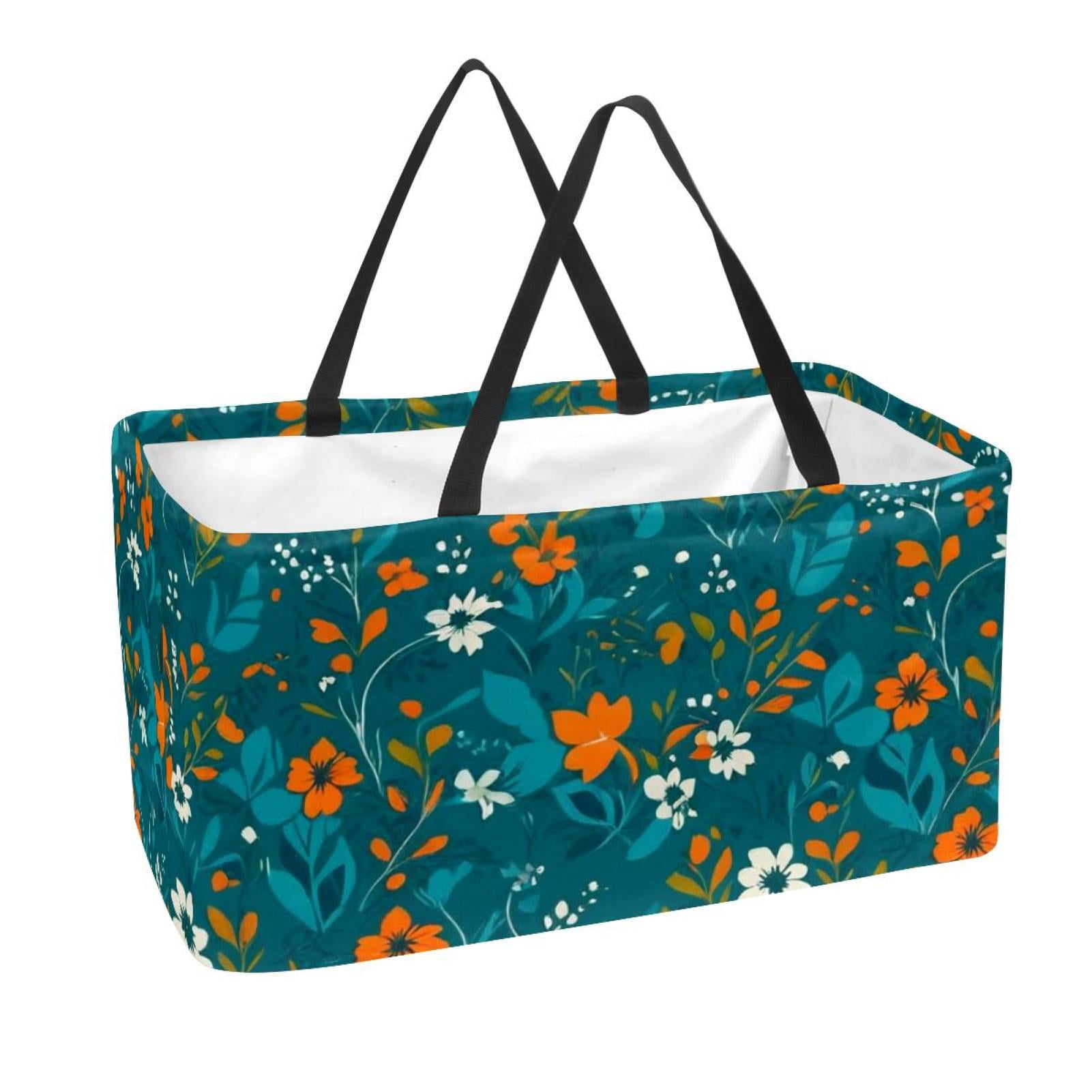 DJROW Floral Pattern Reusable Grocery Bag Portable Folding Picnic