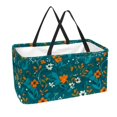 DJROW Floral Pattern Reusable Grocery Bag Portable Folding Picnic