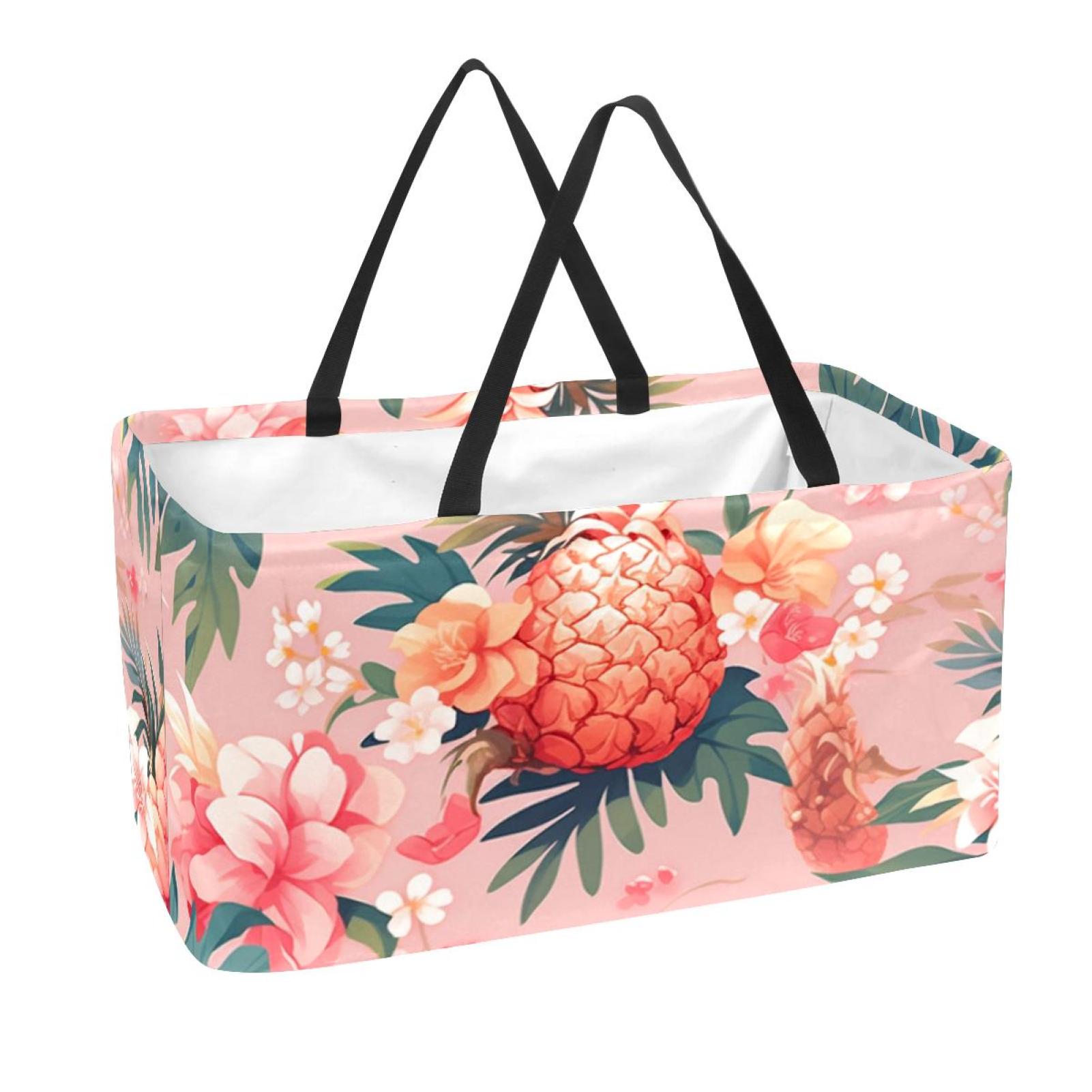 DJROW Floral Pattern Reusable Grocery Bag Portable Folding Picnic