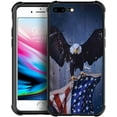 thumbnail image 1 of DJSOK Compatible with iPhone 14 Case，Design Pattern Back Bumper Anti Scratch Reinforced Corners Soft TPU Caver,Cases for Men Women-Wood Grain American Flag Buck Hunter Deer, 1 of 6