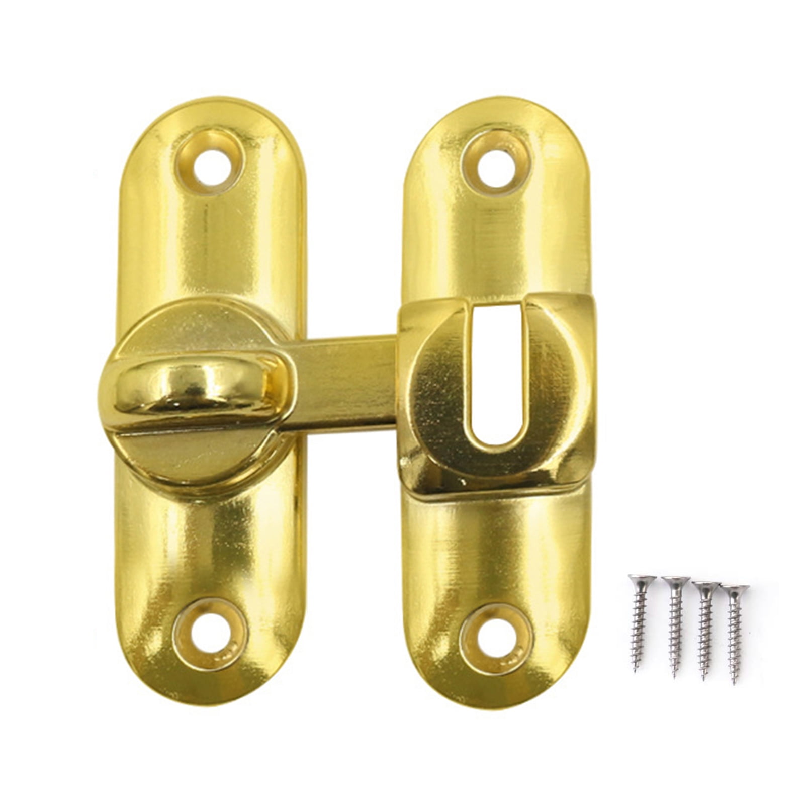 DJZ Barn Door Lock 90/180 Degree Flip Sliding Door Latch, PunchFree