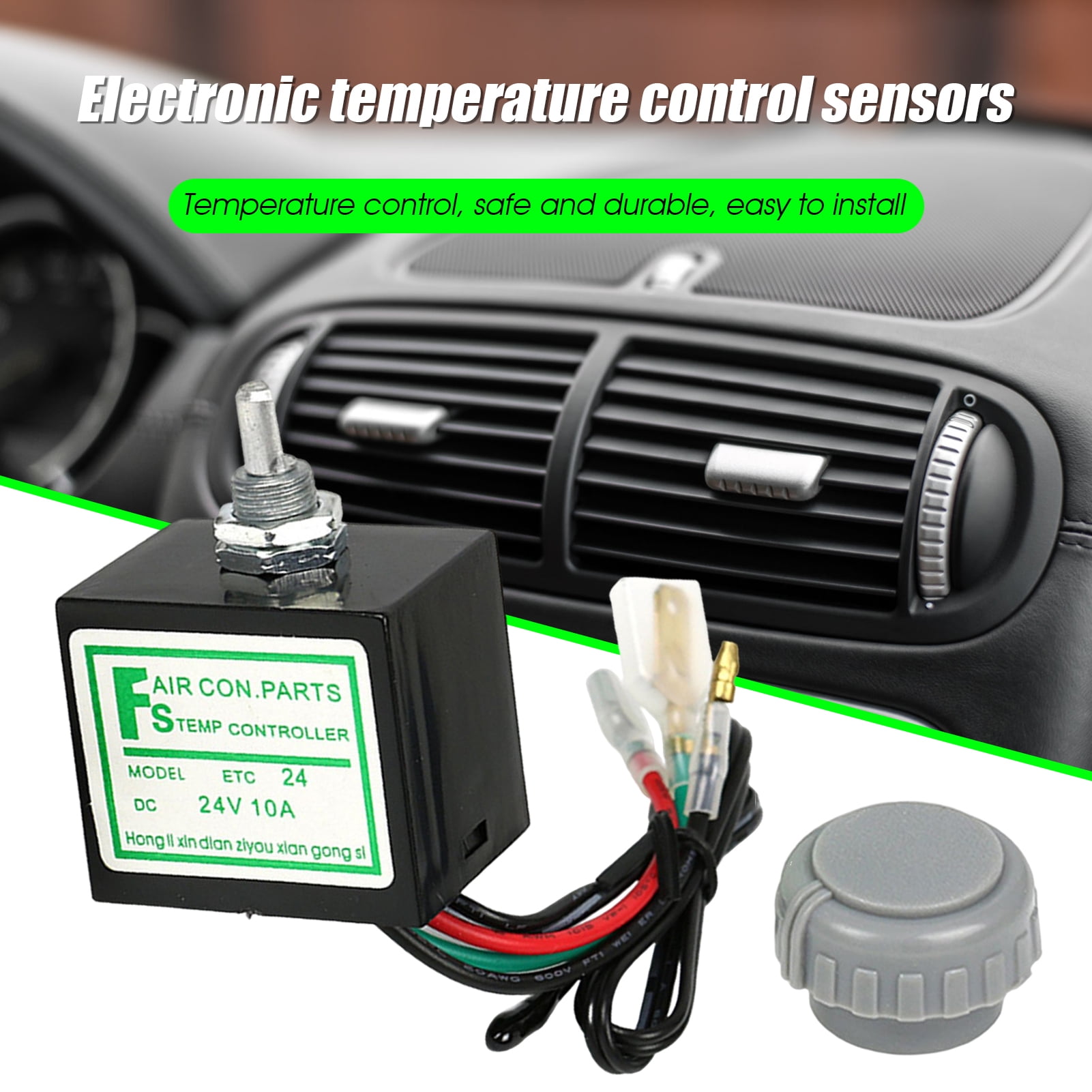 DJZ Car AC Thermostat Controller Heat-resistant, Flame-retardant
