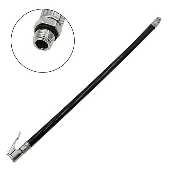 DJZ Extension Tube Tire Inflation Tube - Wear-resistant Rubber Inflator Hose with Thread Design for Car and Bike Air Inflation