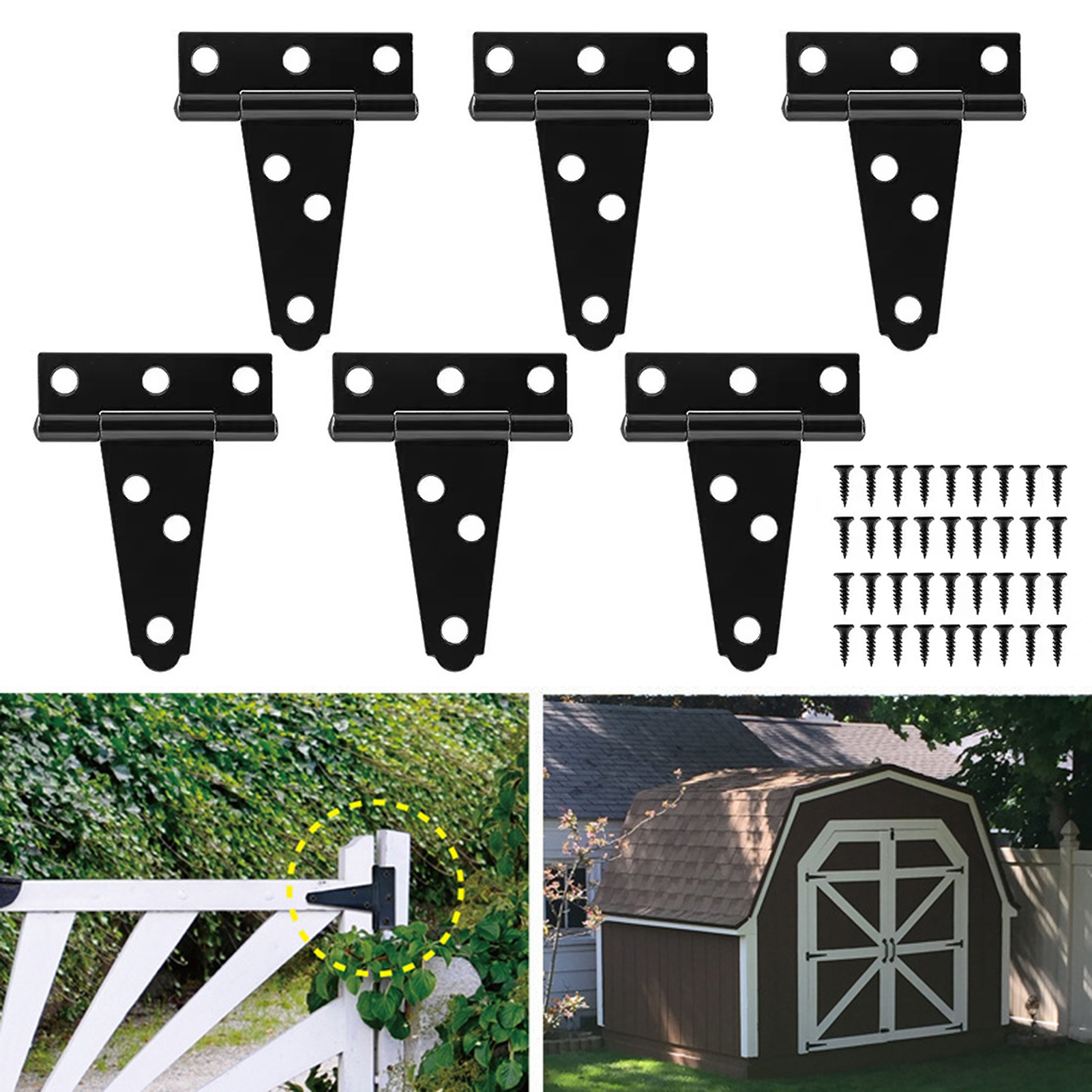 DJZ HeavyDuty Shed Door Hinges Shed Door T Strap Hinges Rustproof
