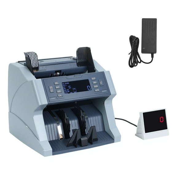 DJZ Money Counter Machine Xd-500, UV/Mg/Ir/Hlf/Dbl/Size Counterfeit Detection Bill Counter, Mixed Denomination Cash Counter with Lcd Display,1500 Bills per Min