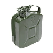 DJZ Portable Jerry Can 5L 1.32Gal Capacity, Emergency Backup Fuel Container, Army Green