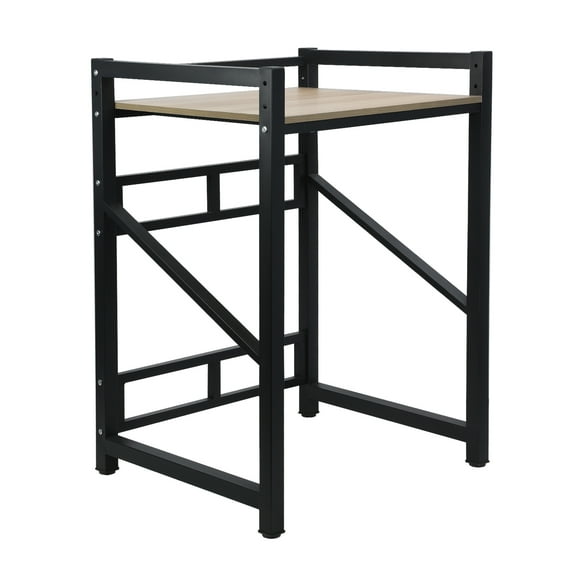 DJZ Over the Washer Storage Shelf Dryer Storage Shelf Washing Machine Storage Utility Rack with Countertop,Height Adjustable Washing Machine Storage Stand Shelving Bathroom (Black)