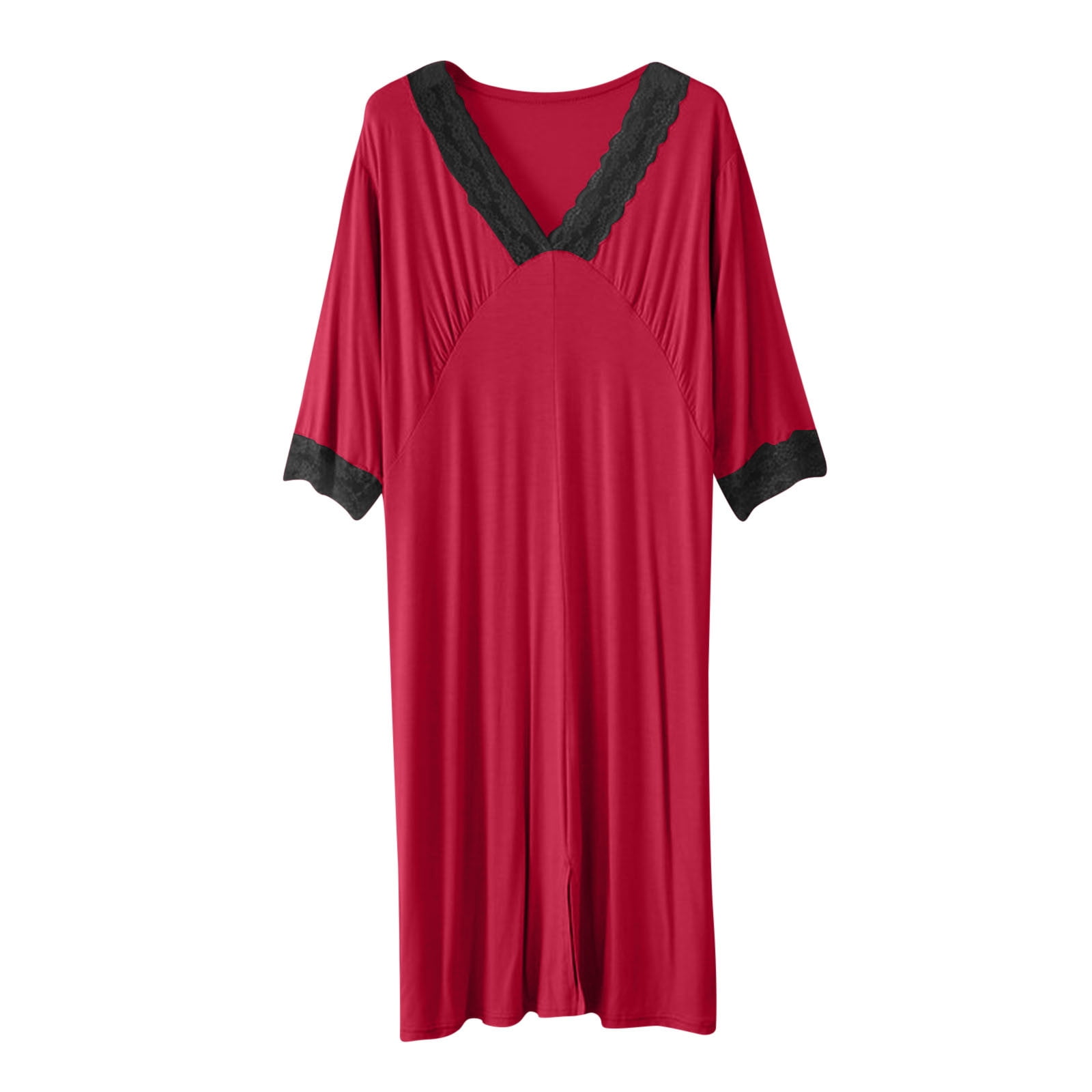 DJskiyers 3/4 Sleeve Lace Nightgowns for Women Comfort Plus Size ...