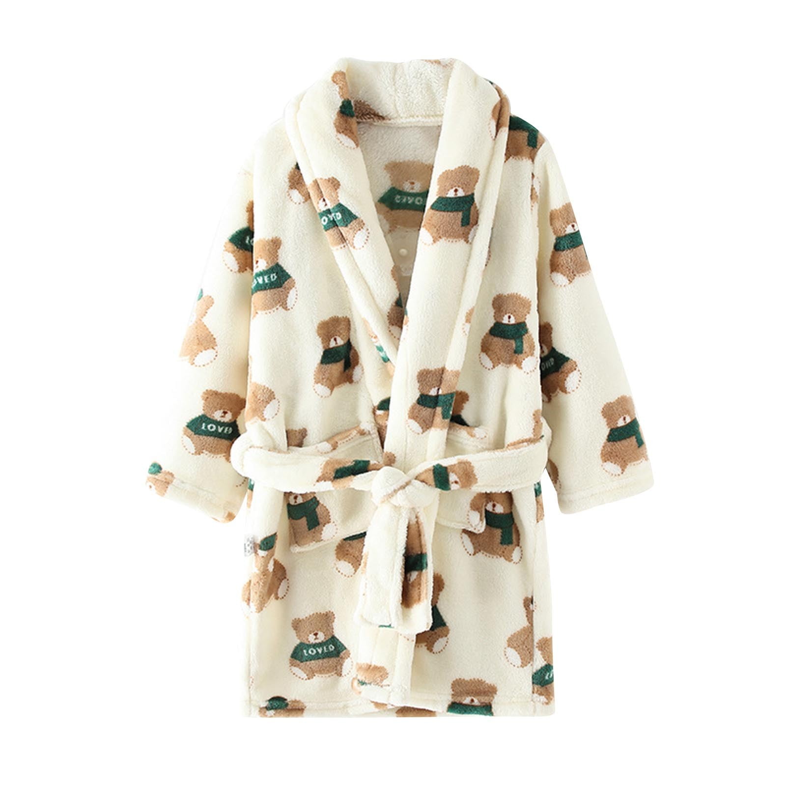 DJskiyers Boys Girls Sleep Robe Comfy Fleece Bathrobe Cute Warm Shower ...