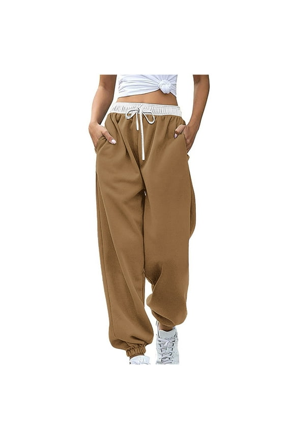 Jogger Pants for Women Super Soft Casual Lounge Sweatpants Hiphop Loose Drawstring Sweat Pants with Pockets