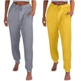 thumbnail image 1 of DJskiyers Joggers for Women High Waist Workout Yoga Sweatpants Plus Size Warm Lounge Pants with Pockets 2 Pc, 1 of 9