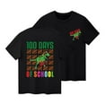 thumbnail image 1 of DJskiyers Kids Little Boys Girls 100 Days of School Shirt Dinosaur Print Loose Fit Tees Crew Neck Tee Shirts Short Sleeve Celebration Tops Sizes 3-11, 1 of 6