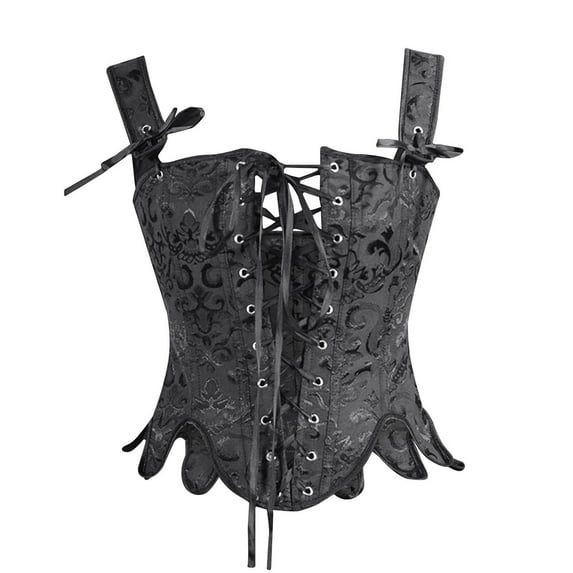 DJskiyers Oversized Corset Tops for Women Vintage Floral Bustier Corsets Retro Lace up Corsets Gothic Overbust Corset Bustier Lingerie