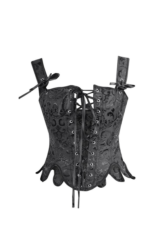 Oversized Corset Tops for Women Vintage Floral Bustier Corsets Retro Lace up Corsets Gothic Overbust Corset Bustier Lingerie