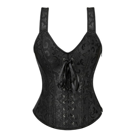 DJskiyers Oversized Corset Tops for Women Vintage Floral Bustier Corsets Retro Lace up Corsets Gothic Overbust Corset Bustier Lingerie