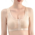 thumbnail image 1 of DJskiyers Women's Front Closure Sports Bra Racerback Yoga Bras Wireless Plus Size Bra Post Surgery Bras Full Coverage Bra for Workout Fitness, 1 of 7