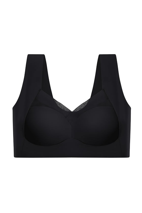 Women's Full Coverage Bralette No Underwire Bras Soft Mesh Smoothing Bra Breathable Sports Bras Posture Correcting Bralettes for Seniors