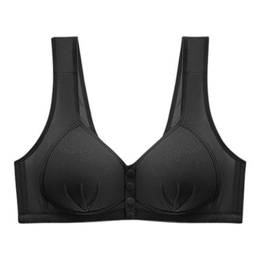 DJskiyers Womens Comfort Everyday Bra Front Snap Bras No Underwire Push Up Bras Printed Full Support Bra Breathable Daily Bras