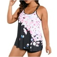 thumbnail image 1 of DJskiyers Womens Plus Size Bathing Suits Two Piece Tankini Sets Modest Swim Suits Graphic Swimming Suits 2025 Summer Swimwear, 1 of 3