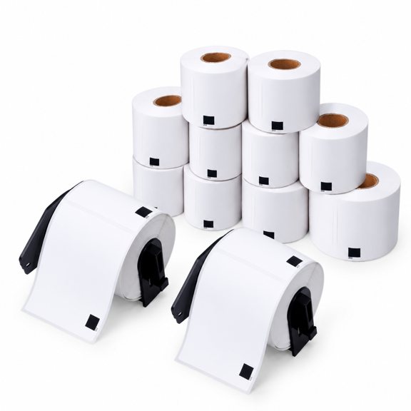 DK-1202 - 2.4" X 3.9" Replacement Direct Thermal Label Rolls for Brother Printers
