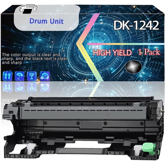 DK-1242 Compatible for Kyocera ECOSYS PA2000 PA2000W MA2000 MA2000W Printers, Replacement Drum Unit High Yield Printer Accessories