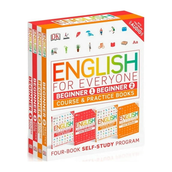 DK English for Everyone: Beginner Box Set: Course and Practice Books--Four-Book Self-Study Program (Paperback)