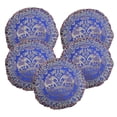 thumbnail image 1 of DK Homewares Ethnic Throw Pillowcases 17 x 17 Inch Brocade Jacquard Weave Decorative Round Elephant Cushion Covers (Size - 43x43 cm ; Color: Royal Blue & Gold ) - Set of 5 Pcs (Cover Only), 1 of 3