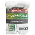 Dickies Men's Value Work Crew Sock,12 Pack White Size 612
