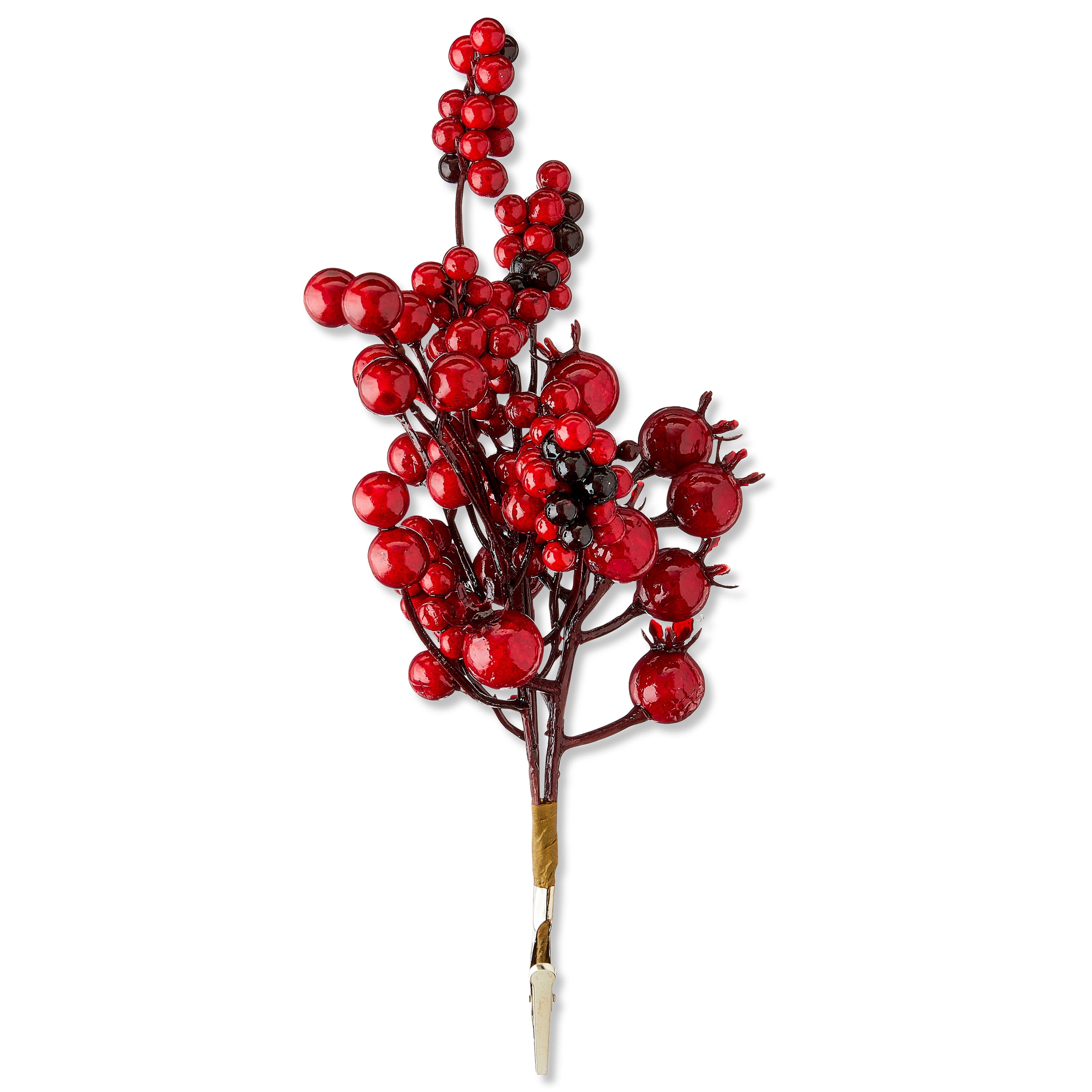 Berries Decorative Christmas Clip, Red, 6", by Holiday Time