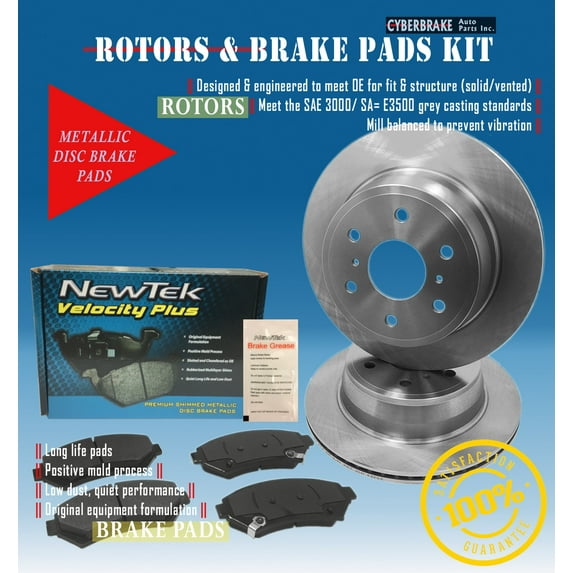 DK1173-6 Front Rotors and Semi-Metallic Brake Pads