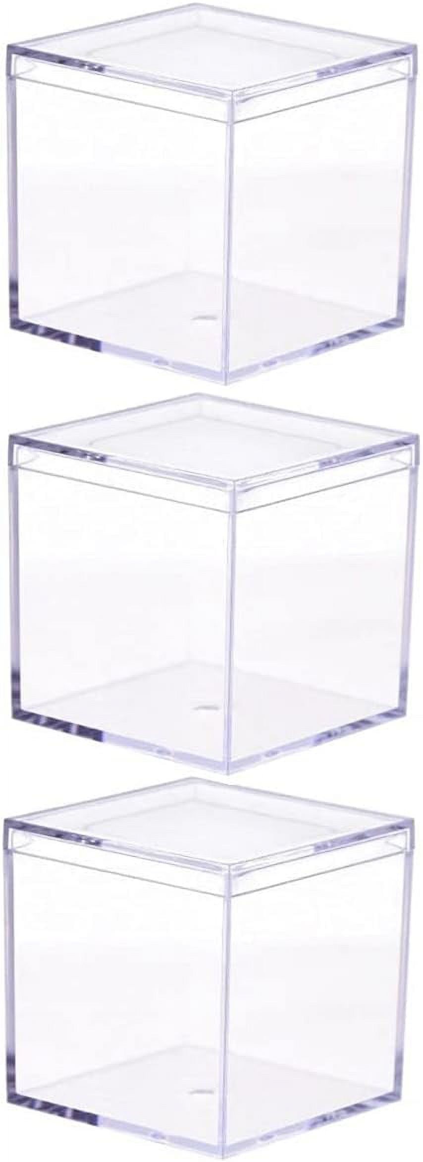 Graed Box DKAOVH 3 Packs Clear Favor Boxes With Lid,food grade acrylic box ...