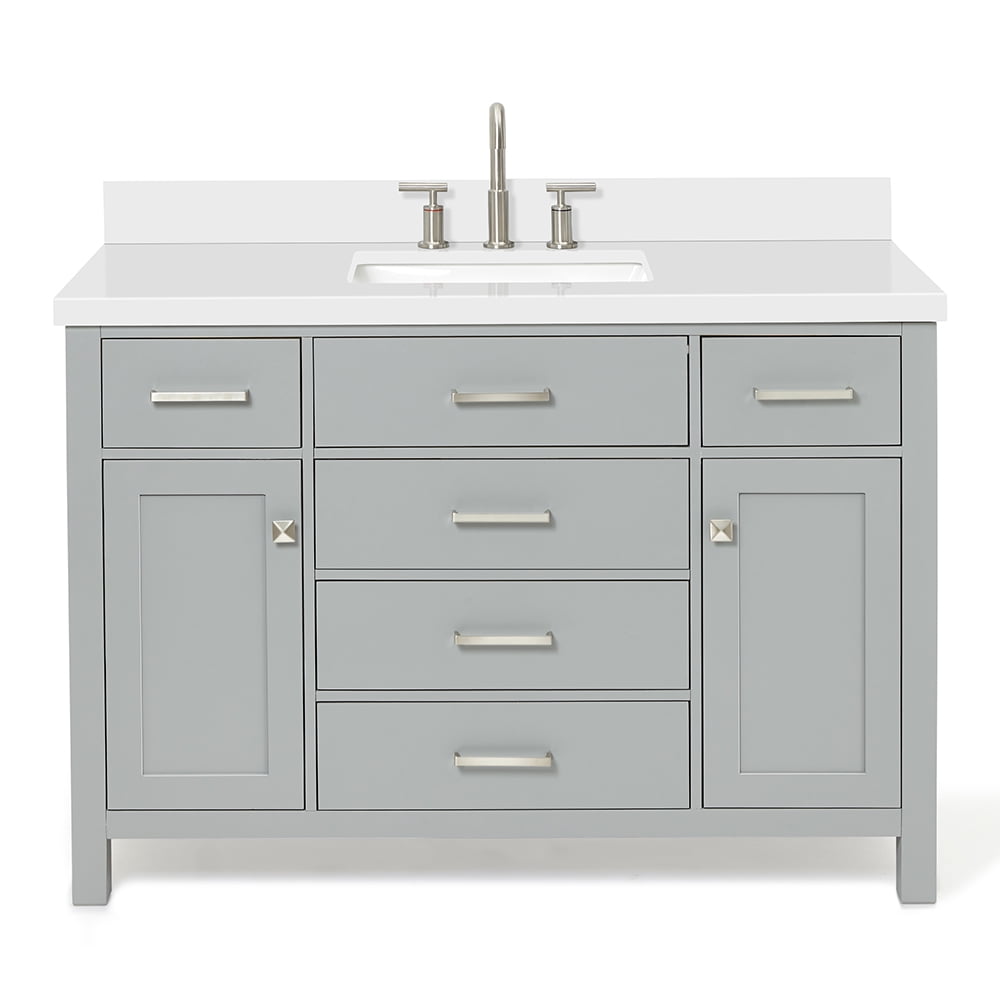 Gray Bathroom Vanity With Sinknull