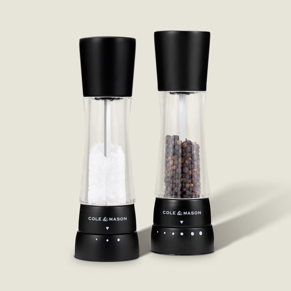 Cole & Mason Derwent Matt Black Salt & Pepper Mill Gift Set 7.5"
