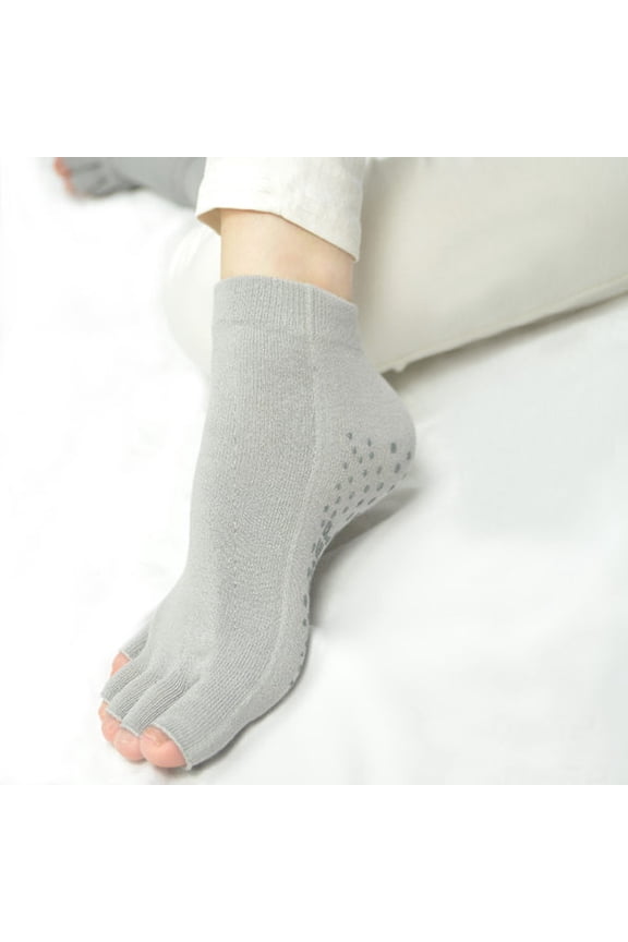 Coolplus Anti-Slip Wicking Yoga Socks (4 Pairs)