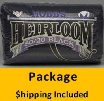 Hobbs Heirloom Premium 80/20 Black Batting