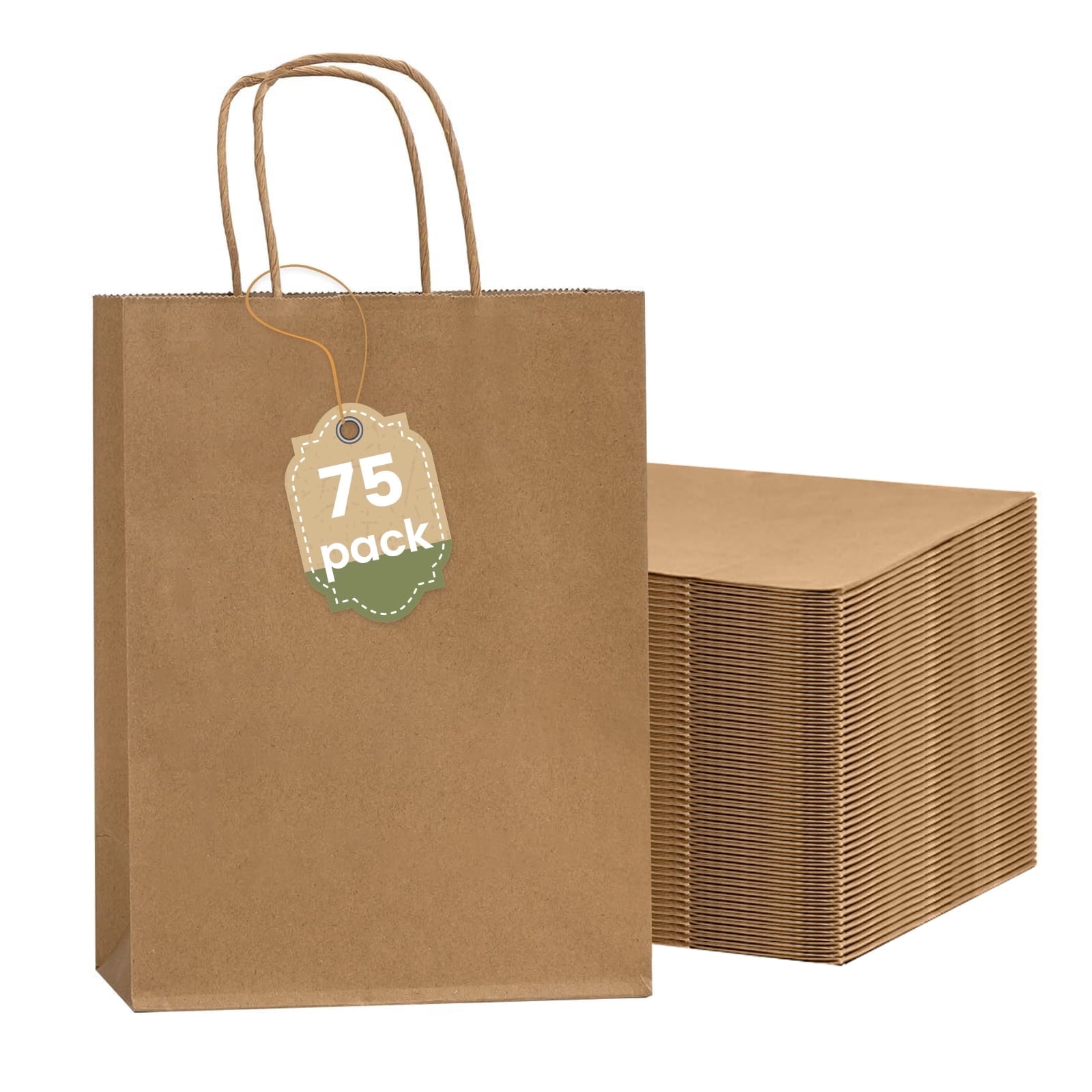 DKLYHW Kraft Shopping Bags, Brown Kraft Craft Gift Bags, Paper Gift ...