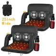 thumbnail image 1 of DKMOCO 2PCS 25" Extra Wide Heated Massage Stadium Seats for Bleachers with Back Support, Portable Stadium Chair with Armrest, for Outdoor and Events（WITHOUT BATTERY), 1 of 7
