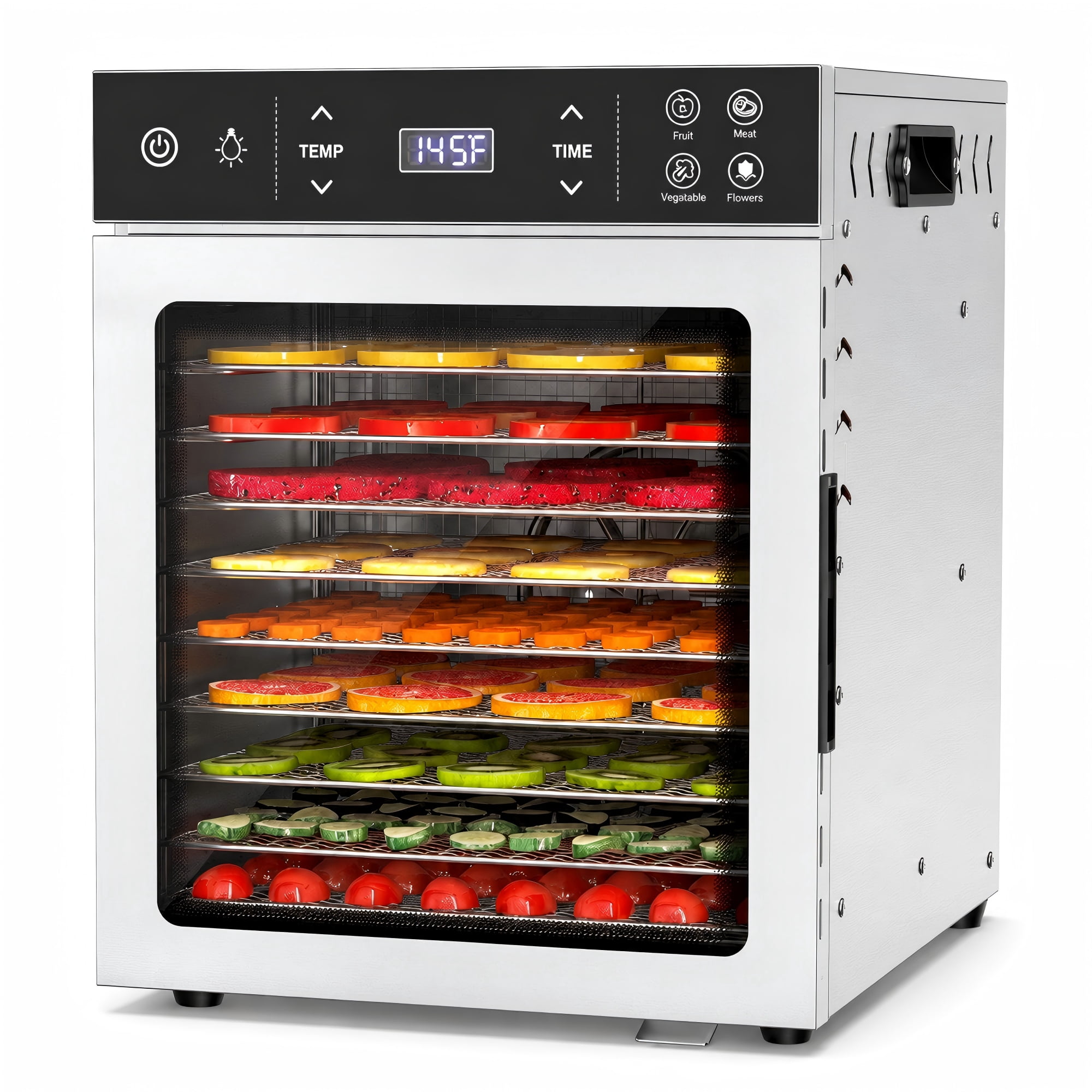DKMOCO 10 Trays Food Dehydrator, Electric Dehydrators for food and jerky, Dehydrator Machine with 4 Presets, Adjustable Timer, Temperature Control, for Herb, Dog Treats,Meats & Veggies