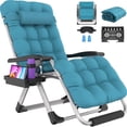 thumbnail image 1 of DKMOCO Oversized XL Zero Gravity Chair, 29" Extra Wide Recline Chair w/Upgraded Lock and Wider Cup Holder, Camping Lawn Chair for Patio Outdoor Office,Light Blue, 1 of 6
