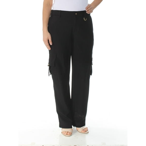 DKNY $109 Womens New 1270 Black Cargo Casual Pants 12 B+B