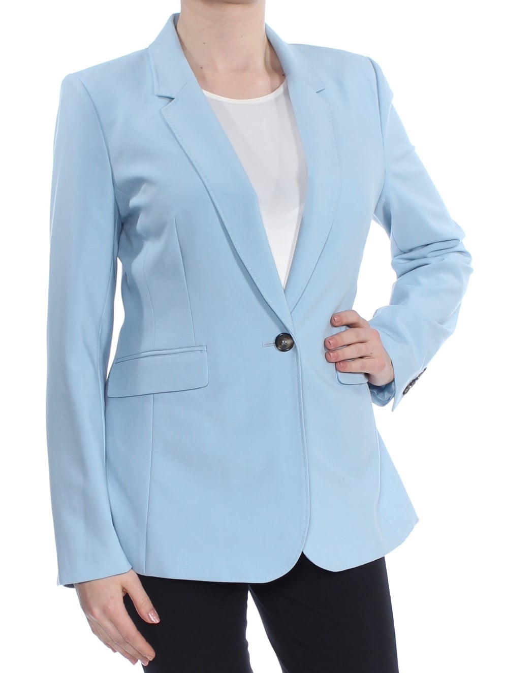 DKNY $139 Womens New 1103 Light Blue Wear To Work Suit Jacket 10 B+B ...