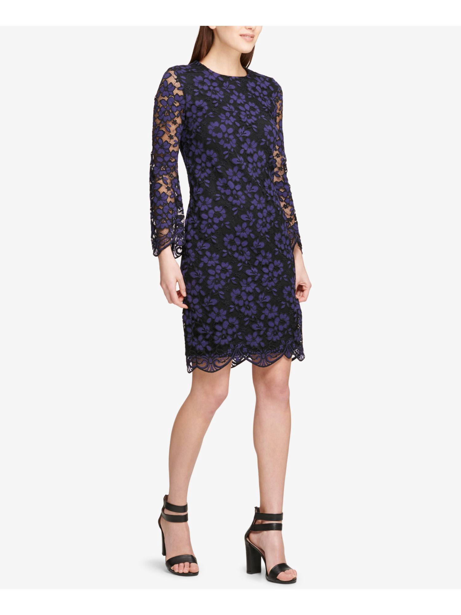 DKNY Women's Long-Sleeve Lace Sheath Dress – Cocktail Dress, Regular Fit