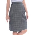 thumbnail image 1 of DKNY $99 Womens New 1038 Black Plaid Knee Length Pencil Skirt 14 B+B, 1 of 2